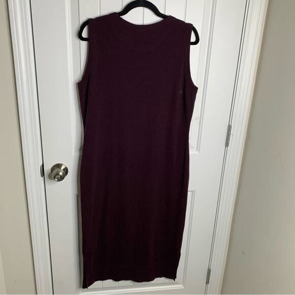 Akris Punto cashmere wool blend sleeveless sweater midi dress size 12 - Picture 10 of 11